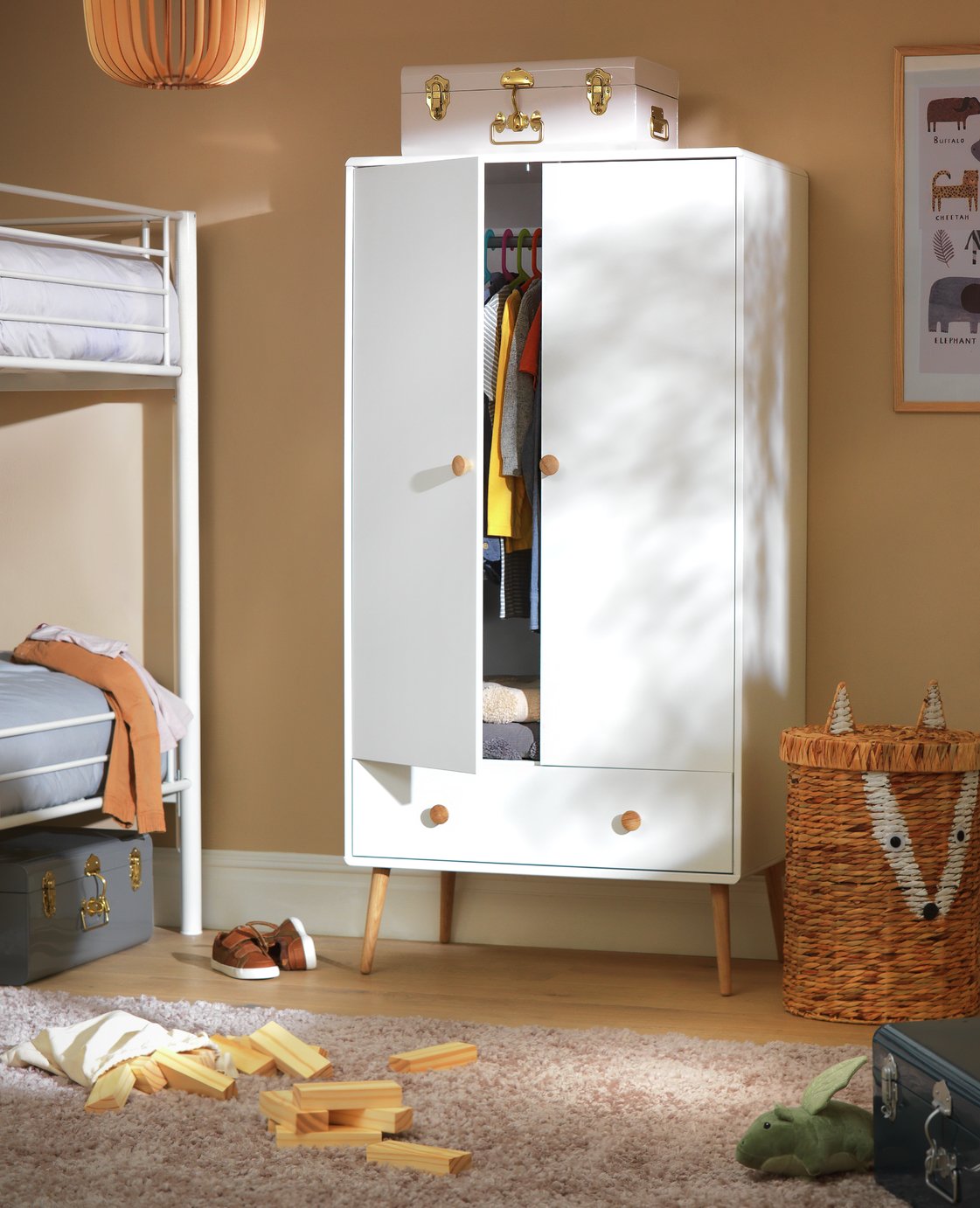 Argos small white wardrobe discount
