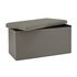 Argos Home Large Faux Leather Stitched Ottoman - Grey