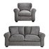 Argos Home Tammy Fabric Chair and 2 Seater SofaCharcoal