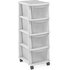 Argos Home 4 Drawer White Plastic Tower Storage Unit