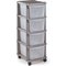 Argos Home 4 Drawer Silver Plastic Tower Storage Unit