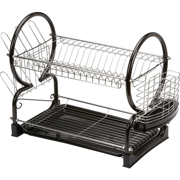 Buy HOME 2 Tier Dish Rack Black at Argos.co.uk Your Online Shop for