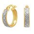 Revere 9ct Gold Plated Silver Glitter Huggie Hoop Earrings