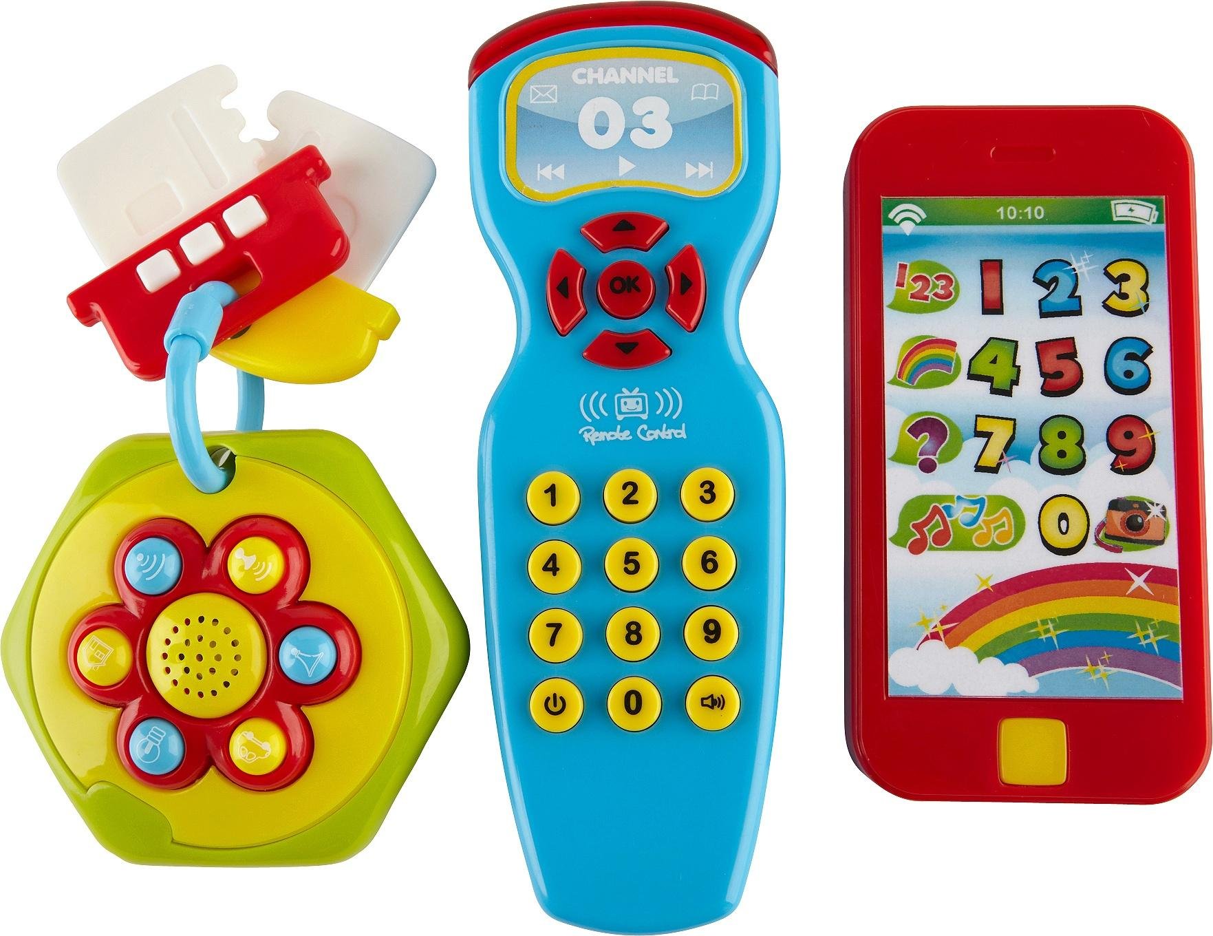 toy phone keys and remote