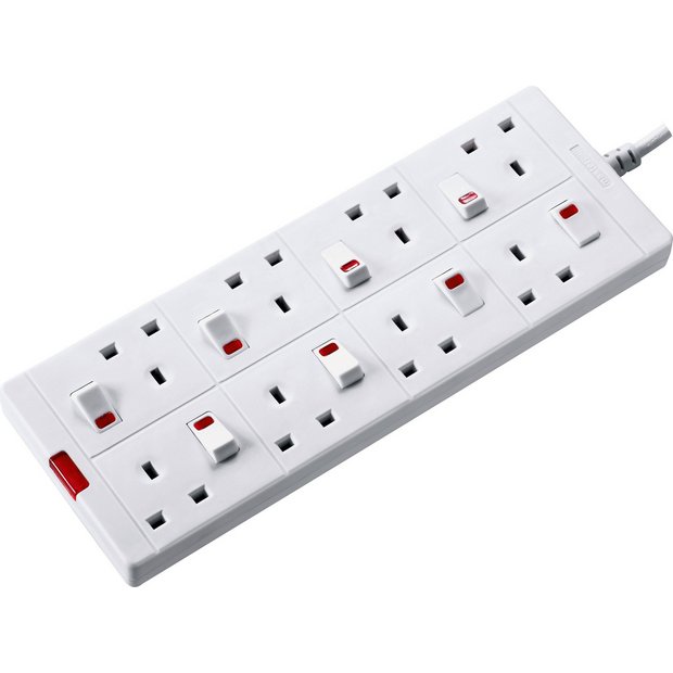 Buy Masterplug 8 Socket Individual Switch Extension Lead 1m at Argos