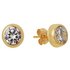 Revere 9ct Gold Round Cubic Zirconia Rubover Studs - 5mm