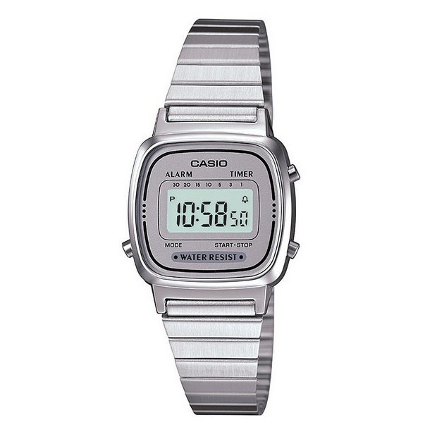 Buy Casio Ladies Chrome Coloured Stainless Steel Bracelet Watch