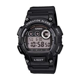 Casio Men's Vibration Alarm Black Resin Strap Watch