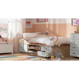Argos Home Camden Grey & Acacia Cabin Bed & Kids Mattress