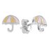 Revere Sterling Silver Enamel Umbrella Stud Earrings