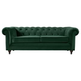 Habitat Chesterfield Velvet 3 Seater Sofa - Green
