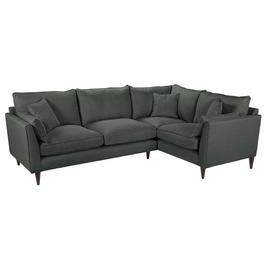 Argos Home Hector Right Corner Fabric Sofa - Charocal Linen
