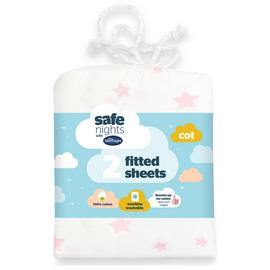 Silentnight Safe Nights Nursery Pink Fitted Sheets