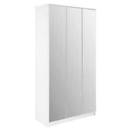 Argos Home Cheval 3 Door Mirrored Wardrobe - White