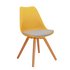 Argos Home Charlie Fabric Dining Chair - Mustard & Grey
