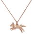 Revere 9ct Rose Gold Plated Fox Pendant 16 Inch Chain
