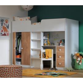 Argos Home Jackson Shorty Highsleeper Bed & Mattress - White