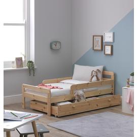 Argos Home Ellis Pine Toddler Bed, Drawer & Kids Mattress