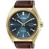 Citizen Mens EcoDrive Brown Leather Strap Watch