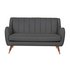 Argos Home Leila 2 Seater Fabric Sofa - Charcoal