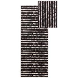 Habitat Washable Black & White Runner & Mat set - 150x57cm