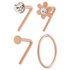 State of Mine 9ct Rose Gold Plated Nose Hoop & Stud Set of 4