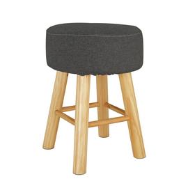 Habitat Sophie Small Fabric Stool - Charcoal