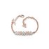 Guess Pave and Plain Heart Bow Rose Gold Plated Bracelet