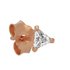 State of Mine Rose Gold Plated Cubic Zerconia Triangle Stud