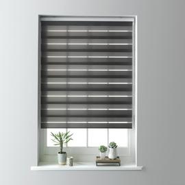 Habitat Day and Night Grey Roller Blind