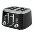 Cookworks Textured 4 Slice Toaster - Black