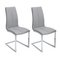 Argos Home Milo Pair of Faux Leather Dining Chairs - Grey