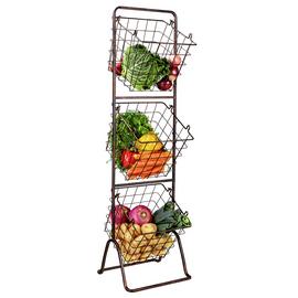 Habitat 3 Tier Antique Finish Vegetable Stand