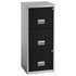 Pierre Henry 3 Drawer Maxi Filing Cabinet - Silver & Black