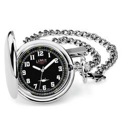 Limit Men's Silver and Black Pocket Watch