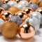 Argos Home 48 Pack Christmas Noir Baubles - Copper and Grey