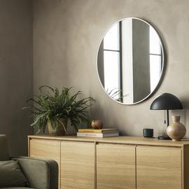 Habitat Silver Round Wall Mirror - 50x50cm
