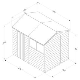 Forest Garden Overlap Reverse Shed - 8 x 6ft