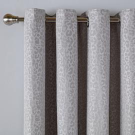Argos Home Jacquard Lined Eyelet Curtains