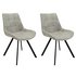 Argos Home Tribeca Pair of Microfibre Dining Chairs - Grey