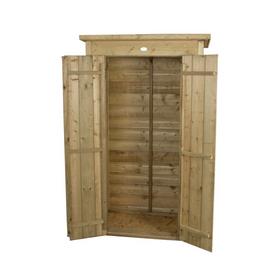 Forest Garden 750L Pent Tall Garden Storage Box - Brown