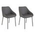 Argos Home Kanso Pair of Faux Leather Dining ChairsGrey