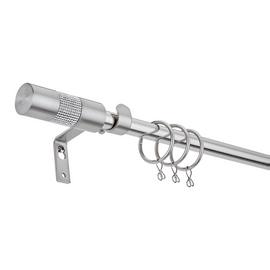 Argos Home Extendable Diamante Curtain Pole -Stainless Steel