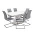 Argos Home Belvoir Gloss Dining Table & 6 Milo Chairs - Grey