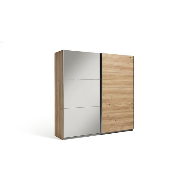 Argos home holsted mirrored medium deals wardrobe