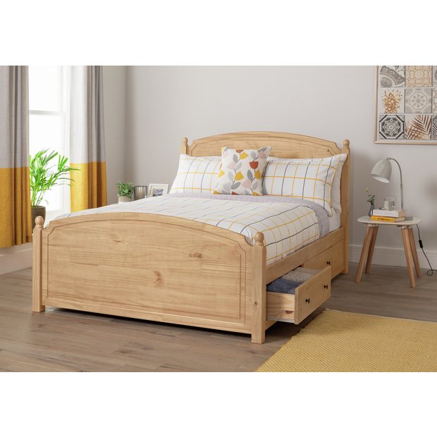 Argos white deals wooden bed frame