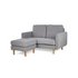 Argos Home Remi 2 Seater Fabric Chaise in a Box - Light Grey