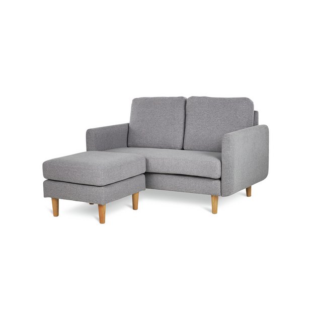 2 seater sofa with store chaise lounge