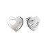 Guess Heart Swarovski Crystal Rhodium Plated Stud Earrings