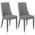 Argos Home Isla Pair of Faux Leather Dining Chairs - Grey
